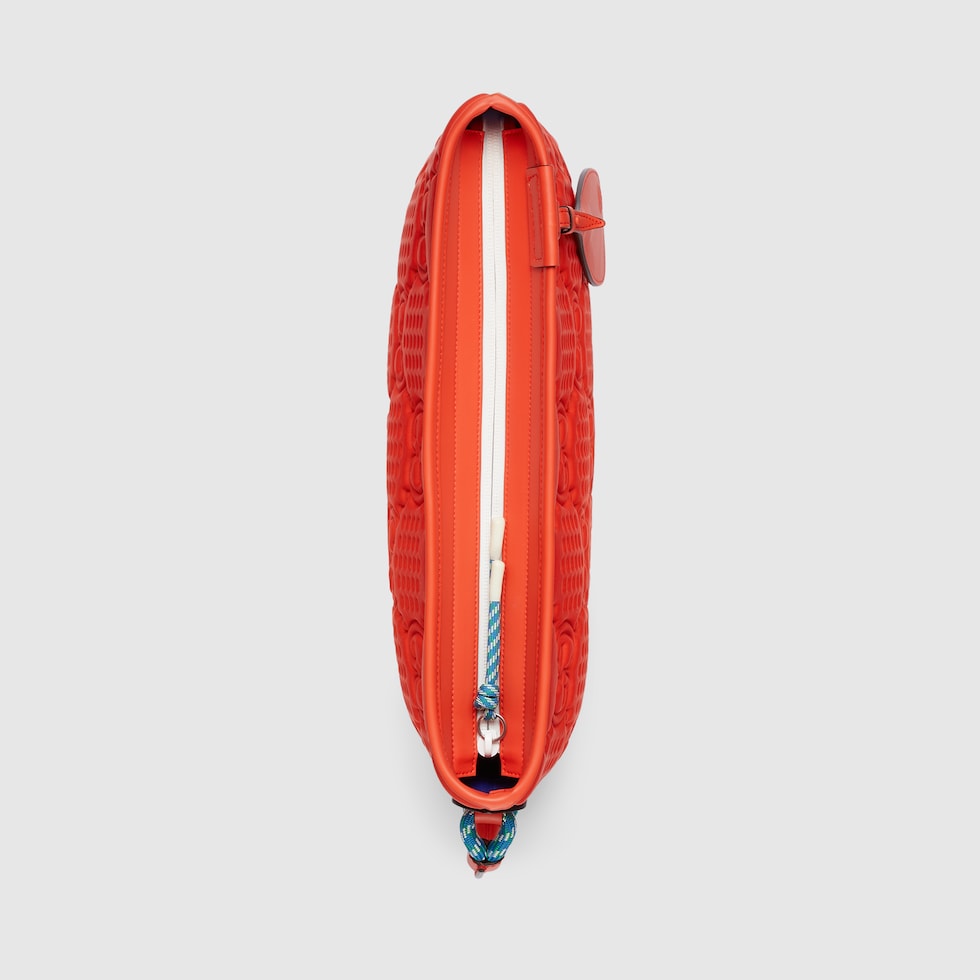 Large GG scuba pouch in orange scuba | GUCCI® SG