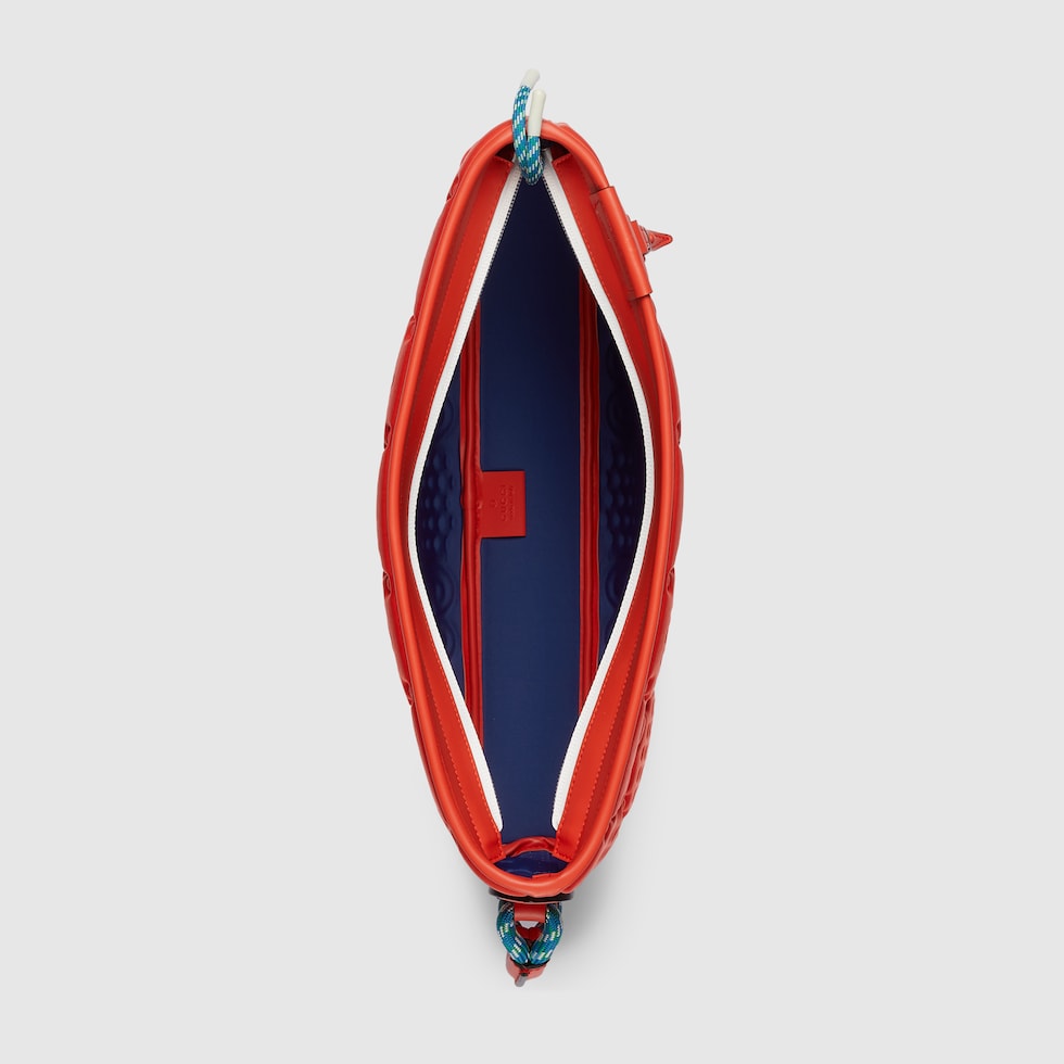 Large GG scuba pouch in orange scuba | GUCCI® SG