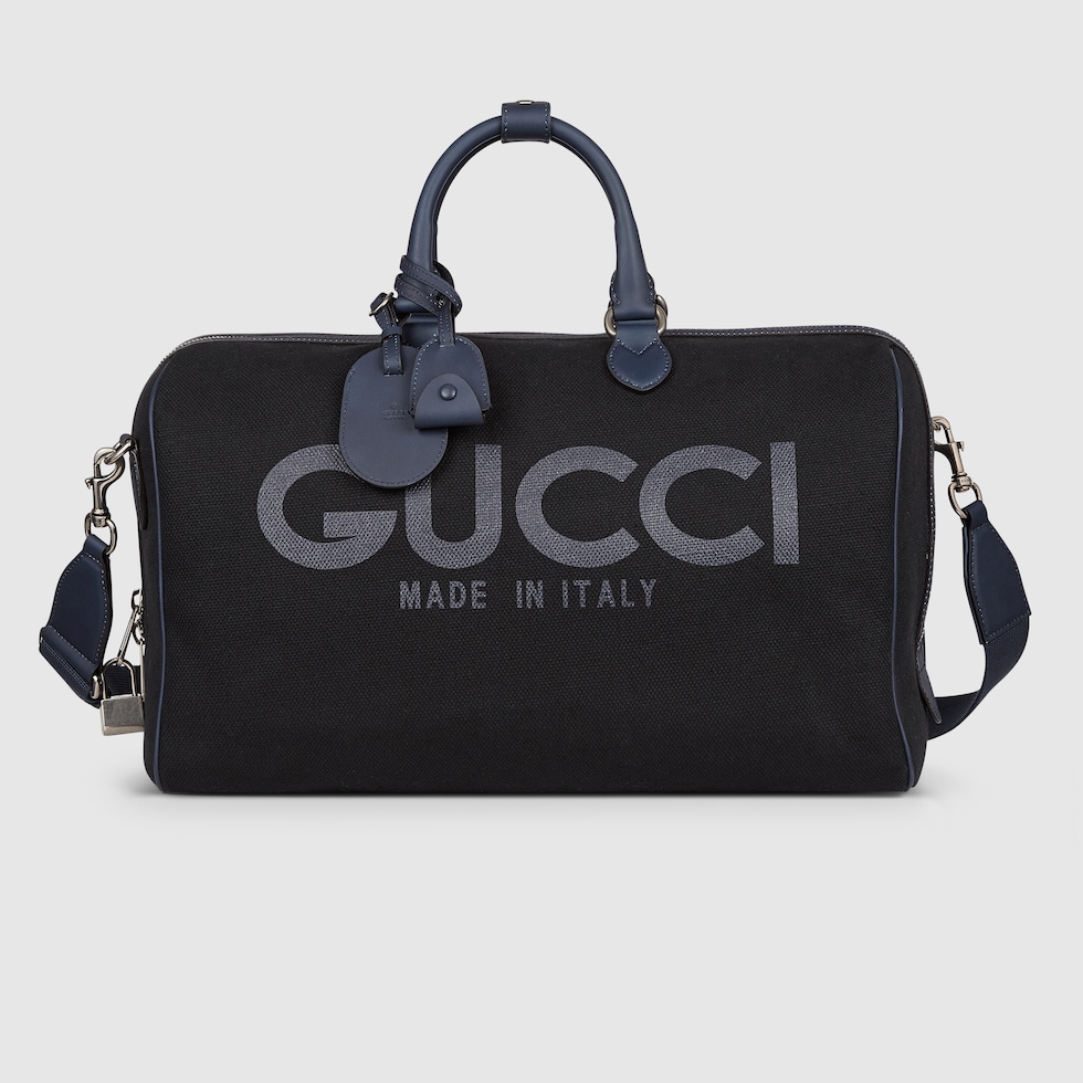 Sac de voyage grande taille imprim Gucci en toile noire GUCCI FR