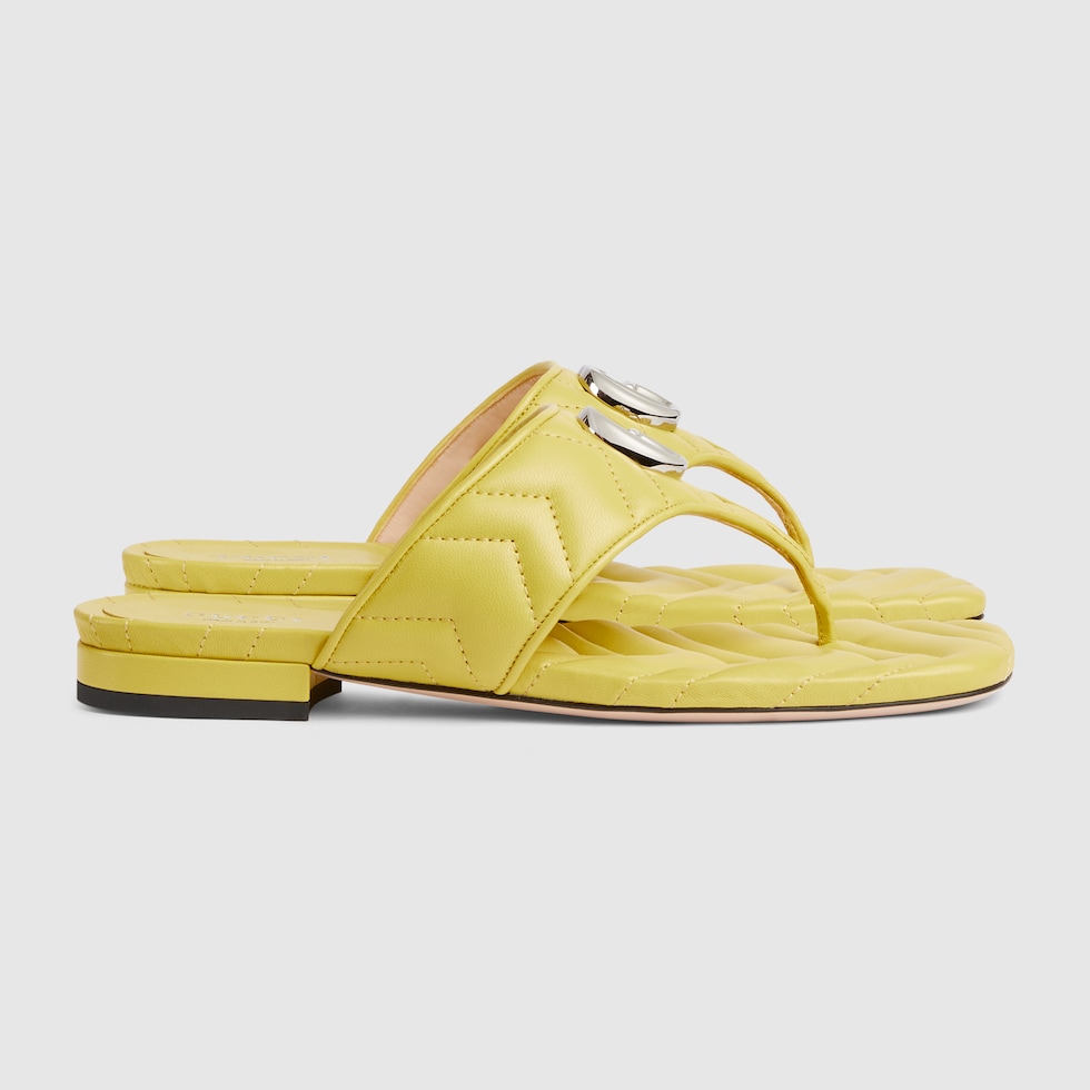 Yellow gucci clearance flip flops
