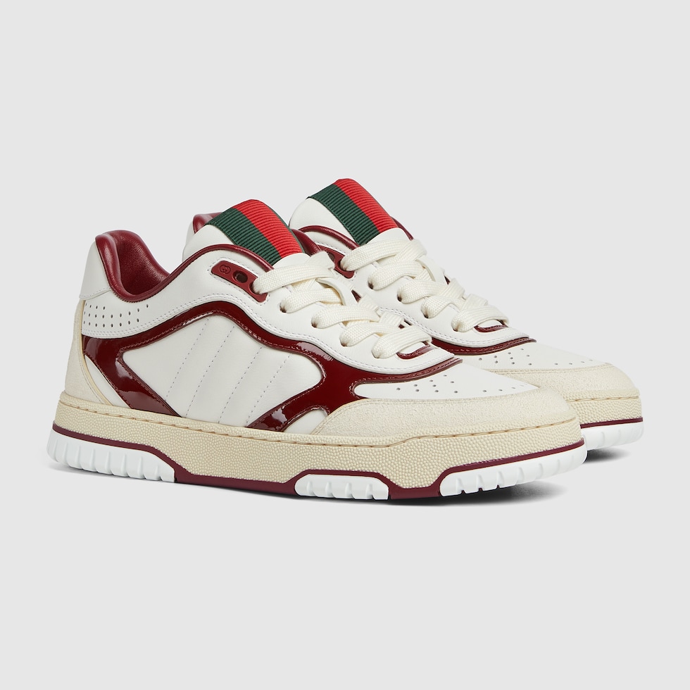 Women's Gucci Re-Web sneaker in white leather | GUCCI® US