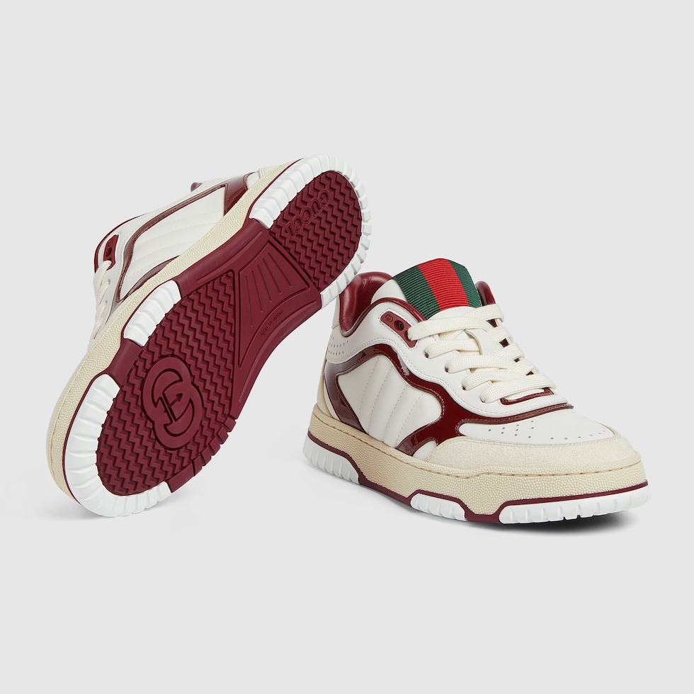 Women's Gucci Re-Web sneaker in white leather | GUCCI® US