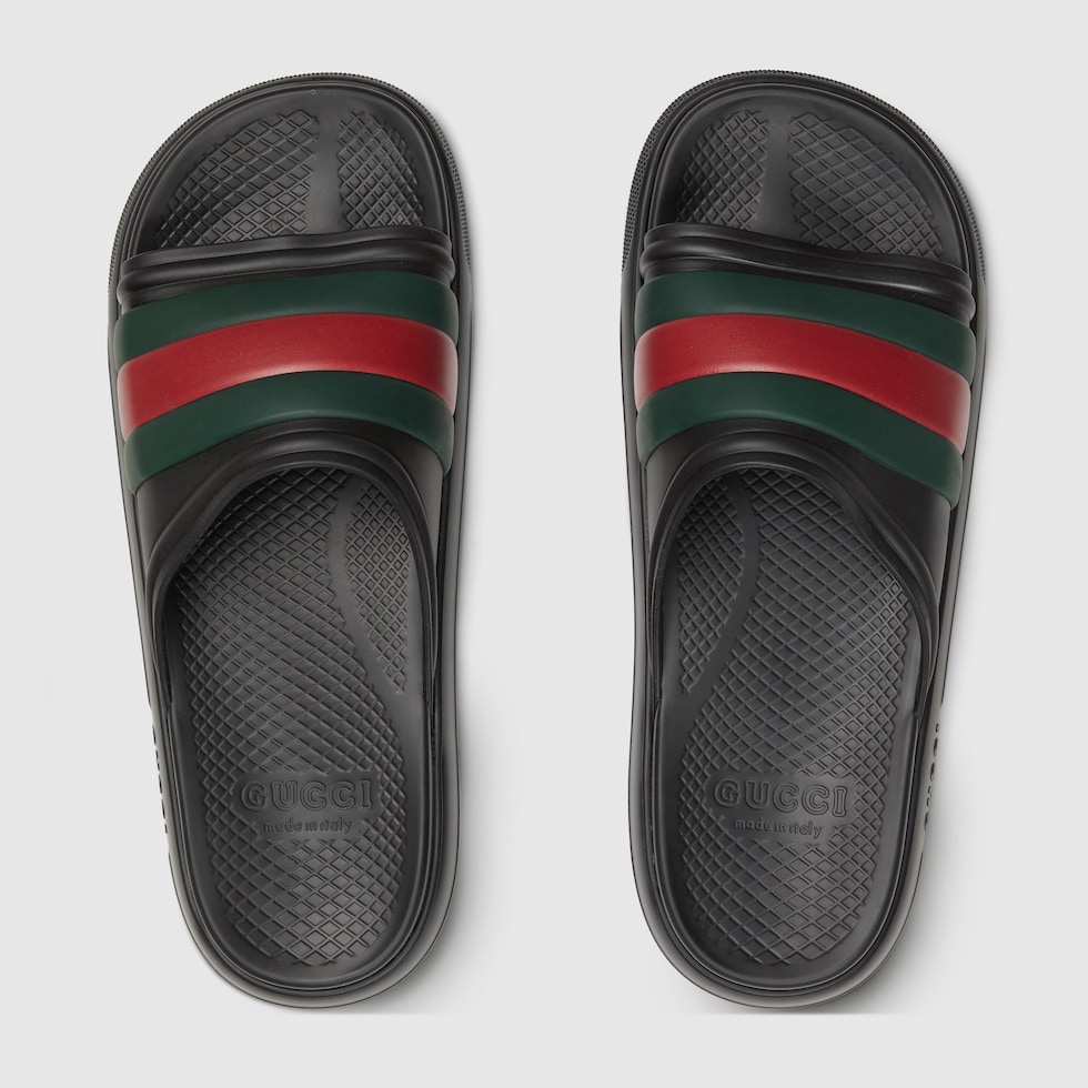 Black gucci slides men online