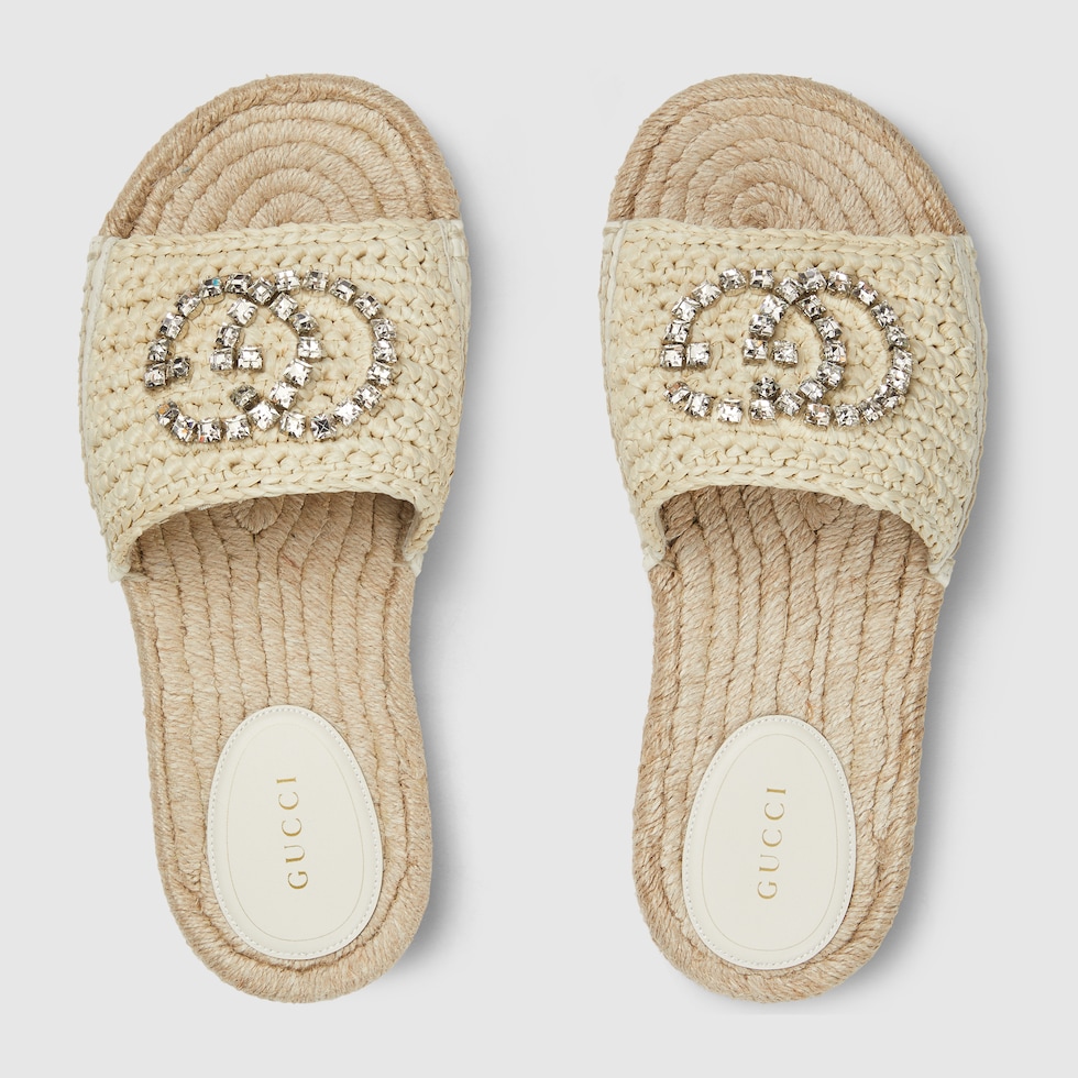 クリスタル インターロッキングG付き ウィメンズ エスパドリーユ