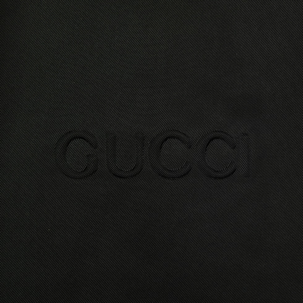 Polyester twill bomber jacket in black | GUCCI® US