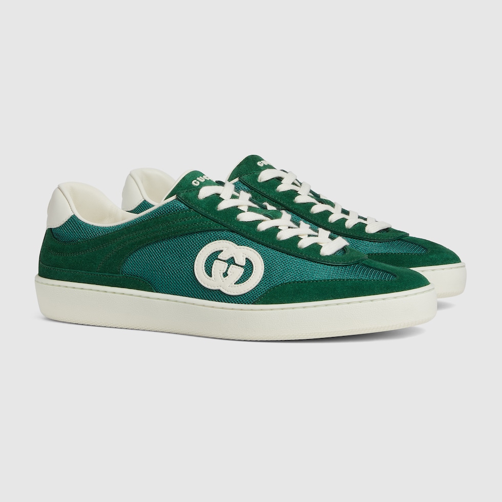 Santoni Sneakers Uomo In Pelle Scamosciata Verde - Made In Italy, Taglia 42 EU - Nuove Senza Scatola