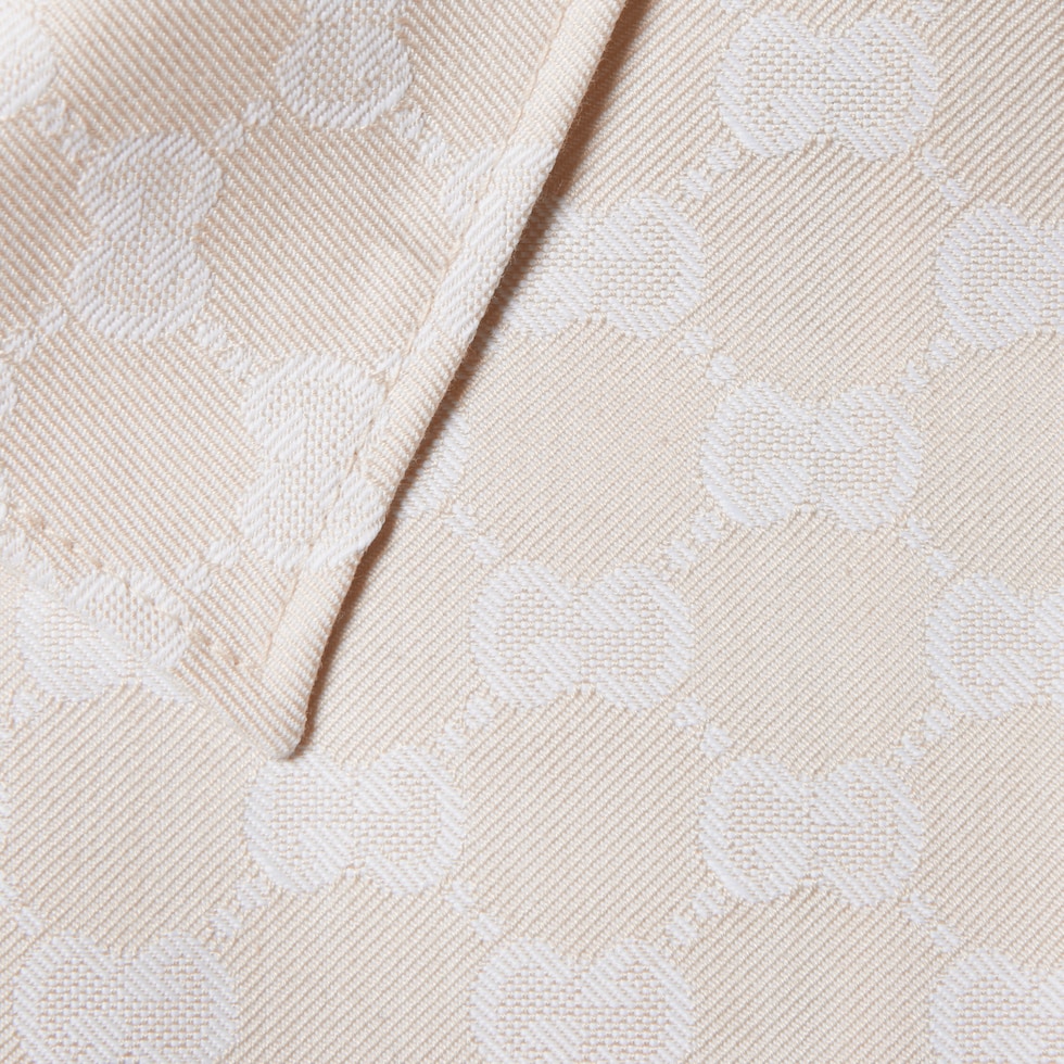 GG cotton gabardine shirt in light beige | GUCCI® US
