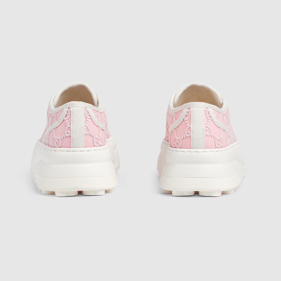 Women's Gucci Tennis 1977 trainer in light pink canvas | GUCCI® AE