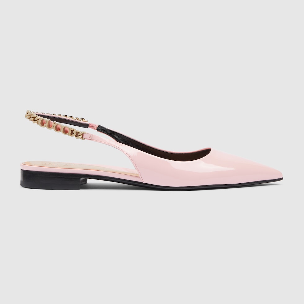 Ballerina Gucci Signoria inpiel de charol rosa pastel GUCCI MX
