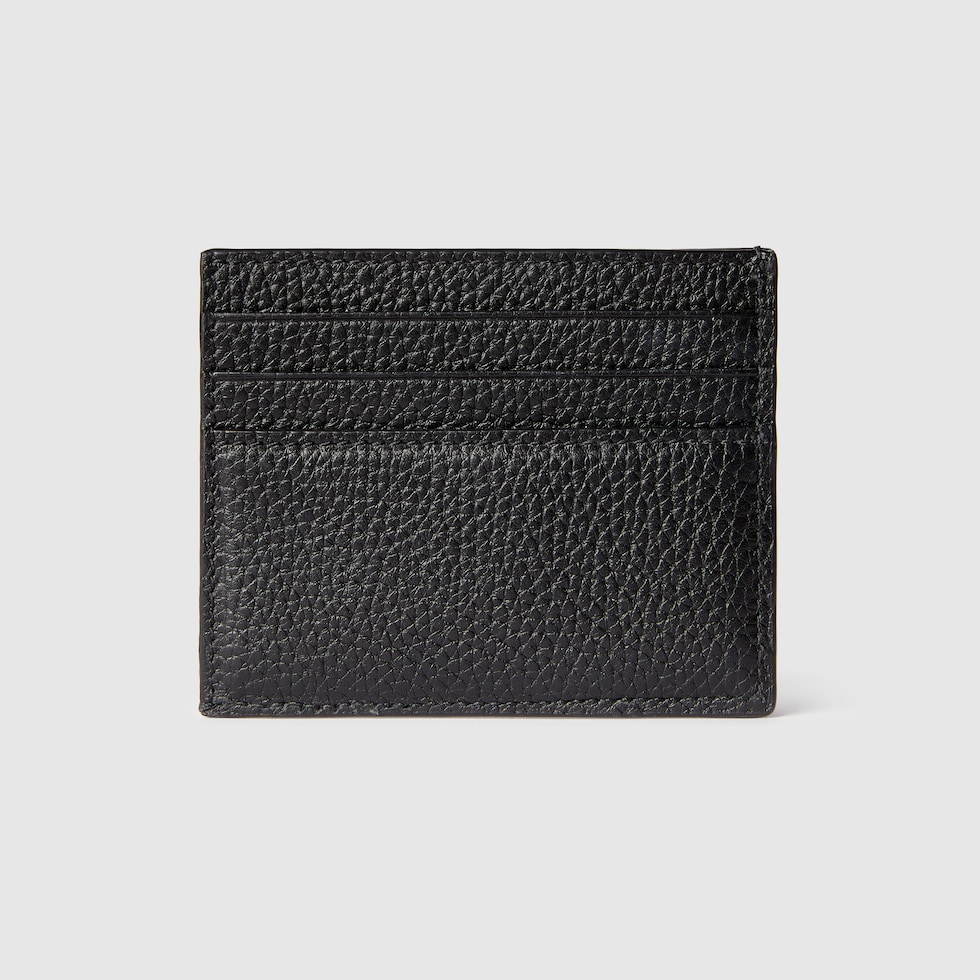 GUCCI ロゴ カードケース ・ブラック レザー | GUCCI公式