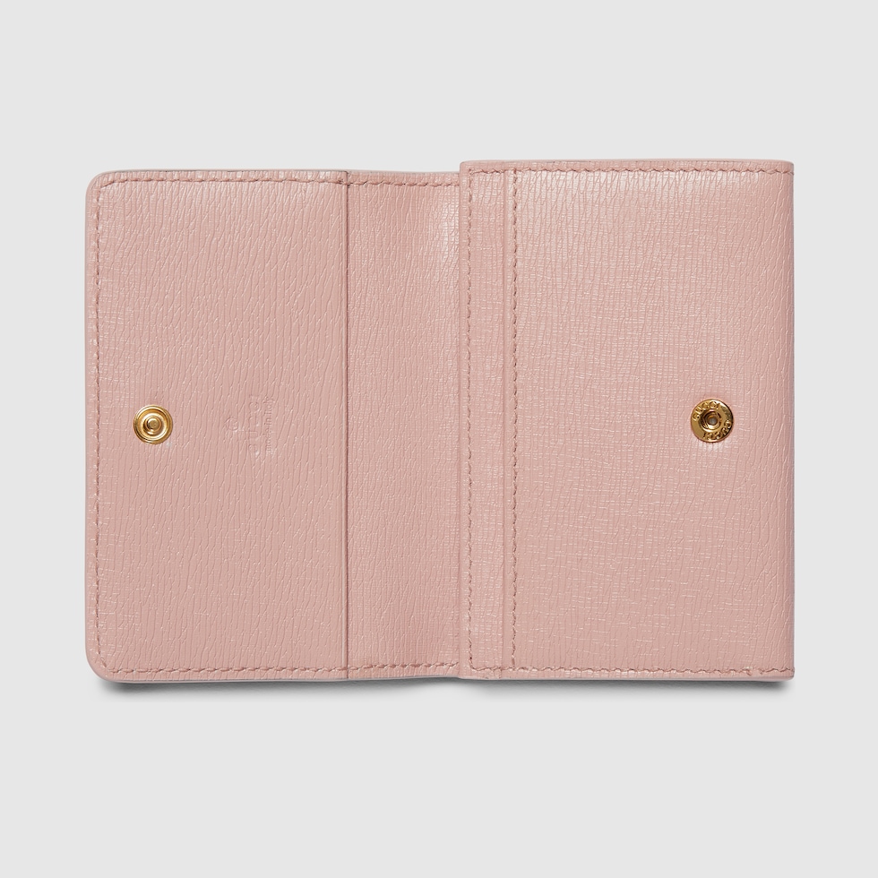 Gucci card holder outlet Wallet Pink Leather