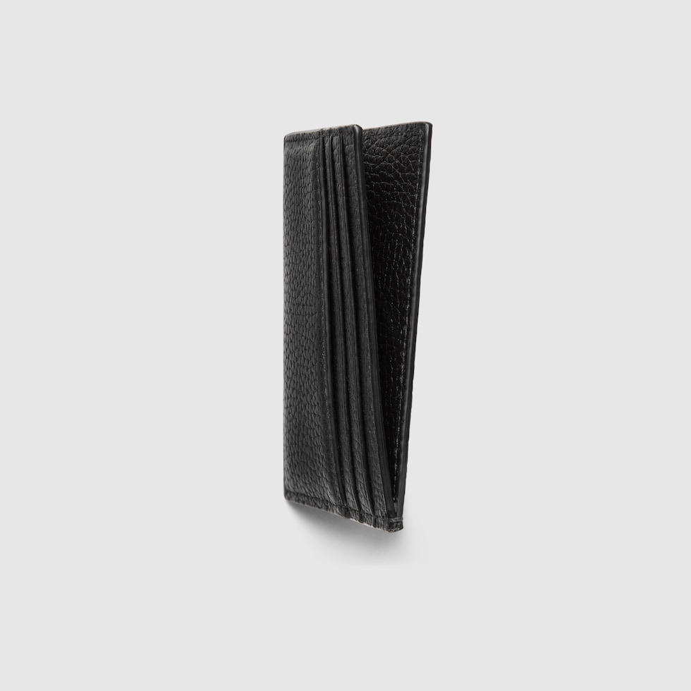 【グッチ】 Wallets & Cardholders 雑貨・ Card case with Gucci logo in black leather | GUCCI® US