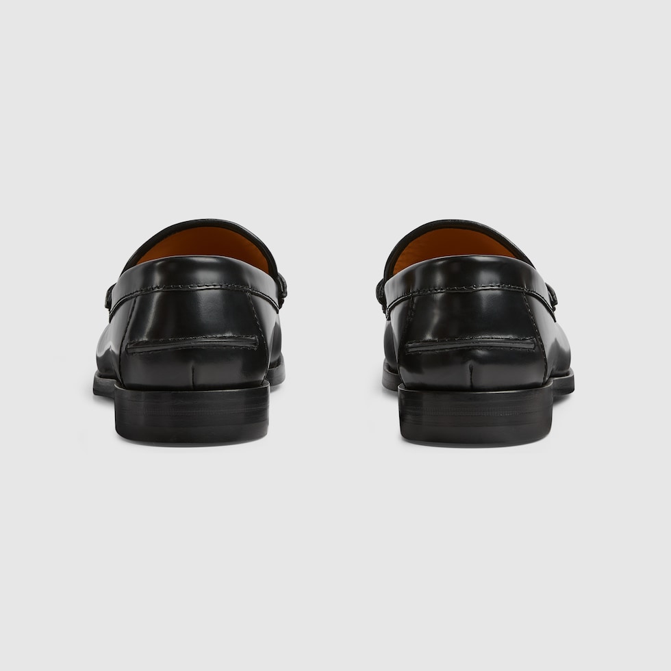 Men s loafer with Horsebit in black GG leather GUCCI ZA