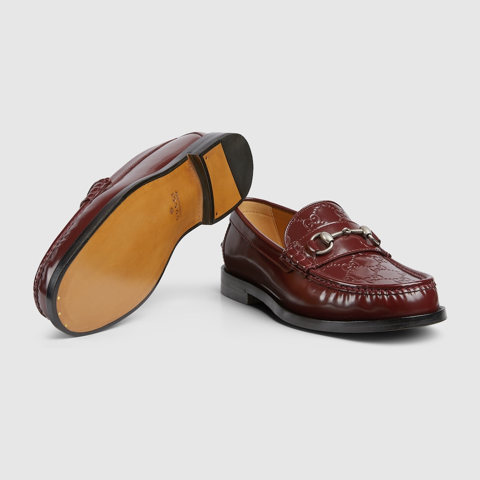 Mens gucci leather loafers new arrivals