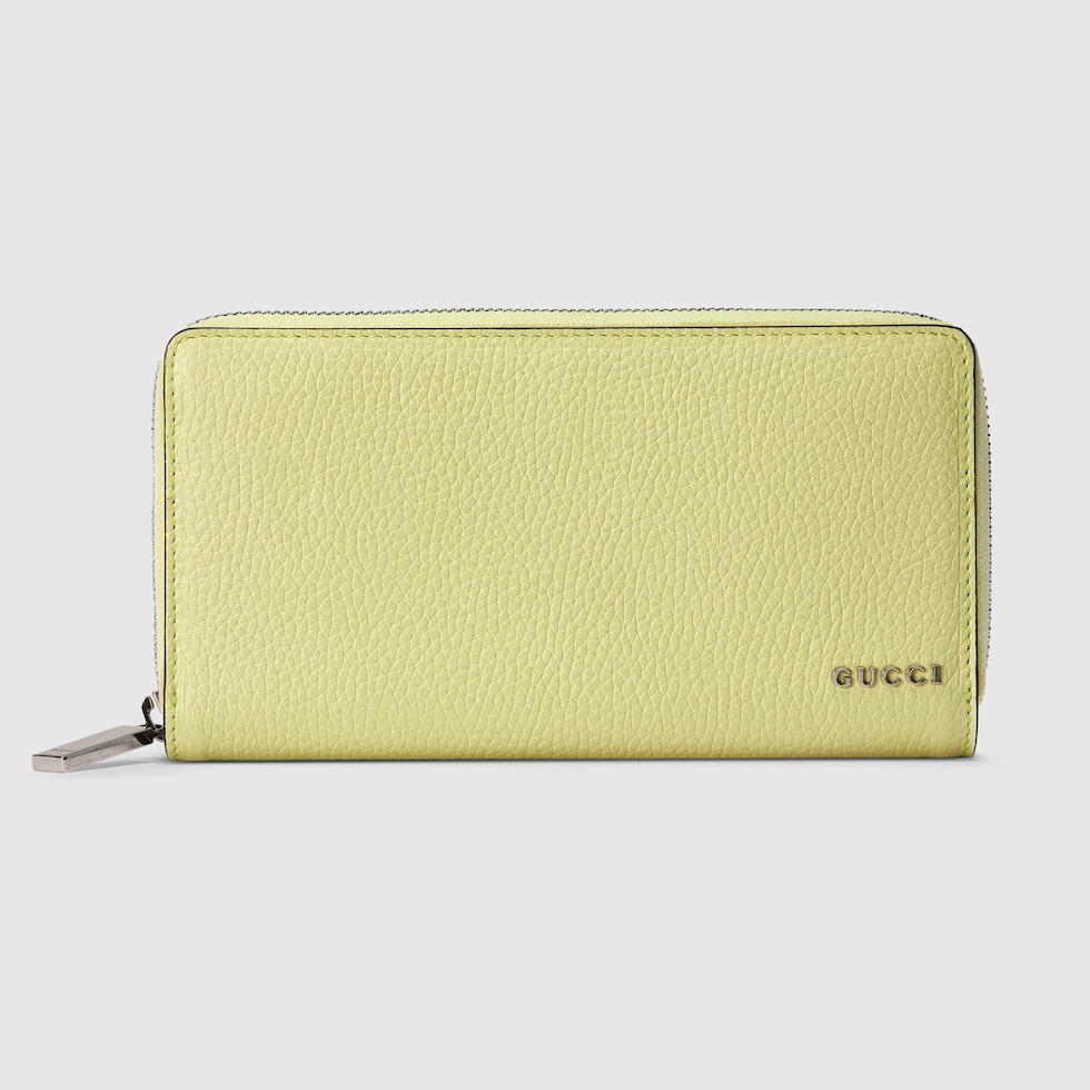 日本限定 GUCCI ロゴ ジップアラウンドウォレット ・ライムグリーン