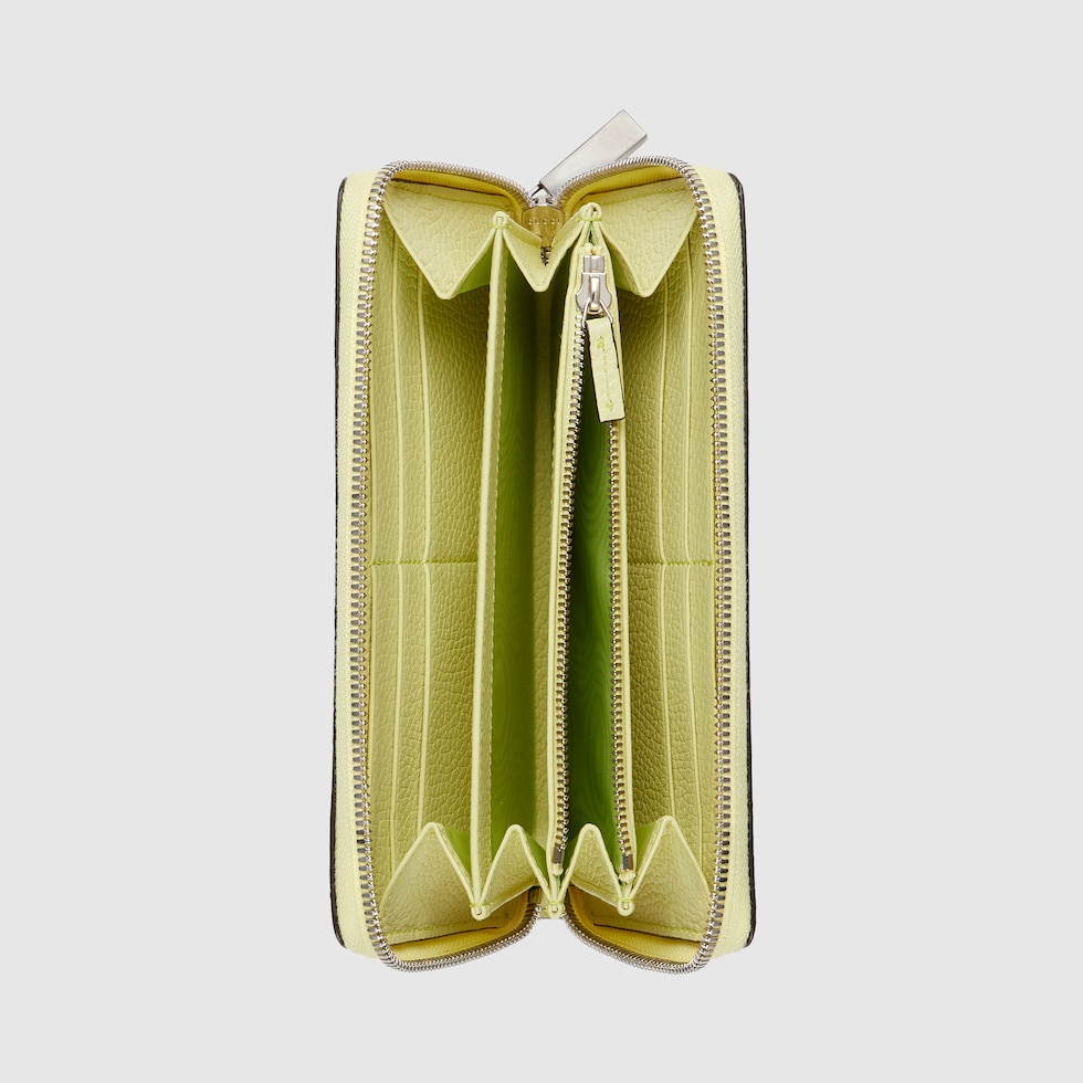 日本限定 GUCCI ロゴ ジップアラウンドウォレット ・ライムグリーン