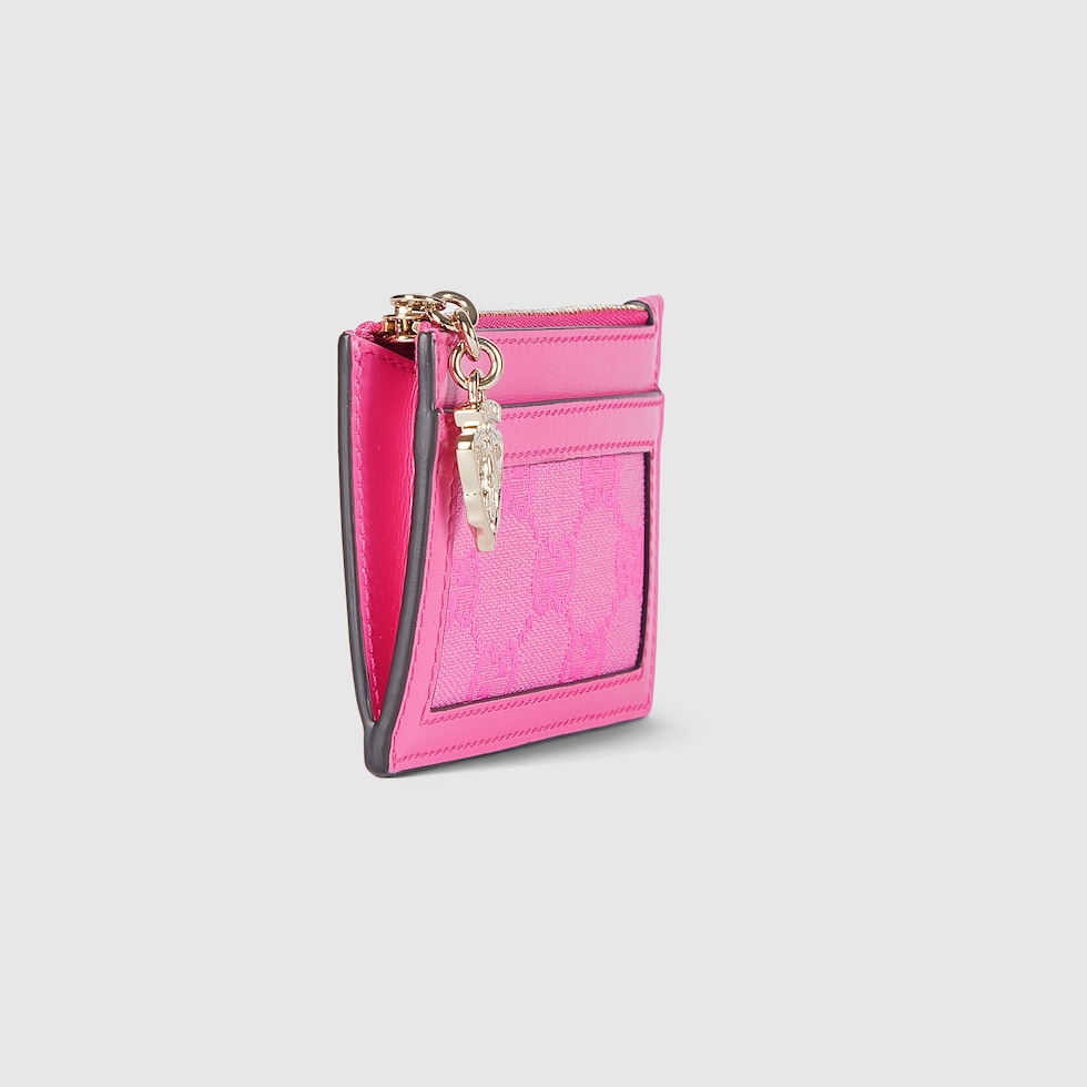 GG card case wallet in pink GG canvas GUCCI UK