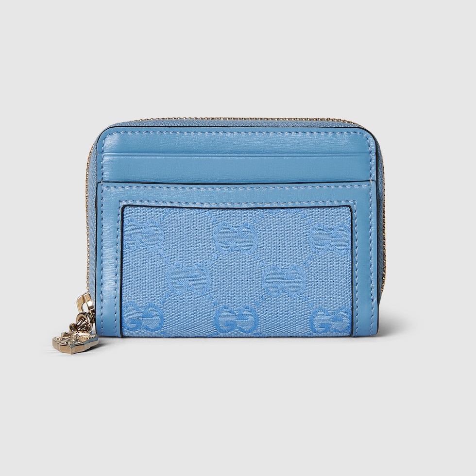 GG mini wallet in light blue GG canvas GUCCI Canada