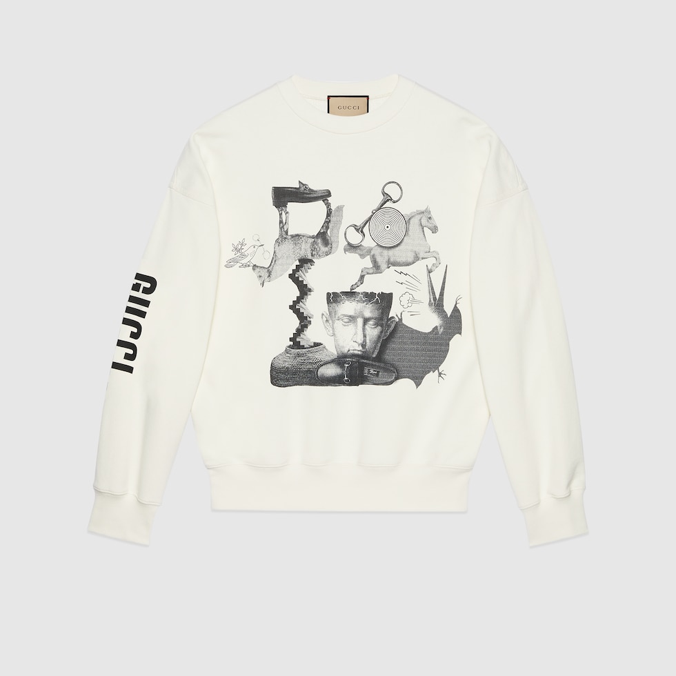 Black and white gucci sweatshirt top