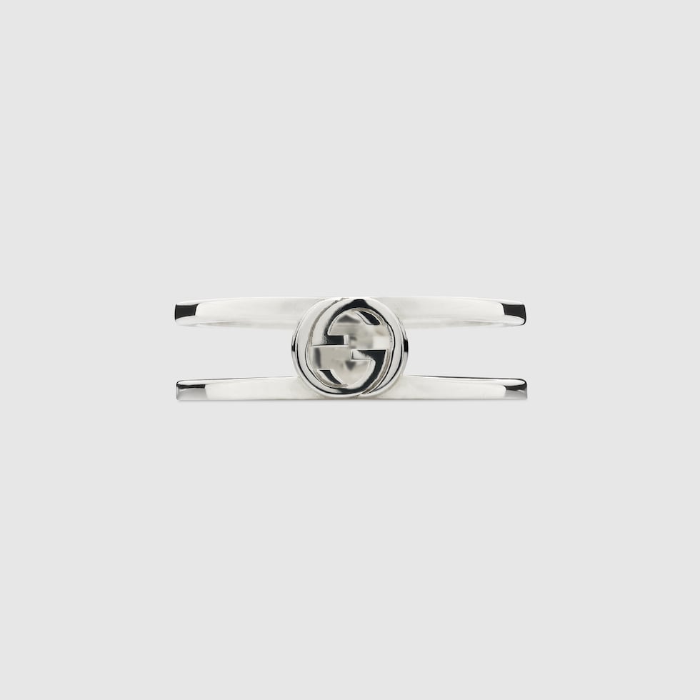 Gucci Interlocking ring in 925 sterling silver | GUCCI® US