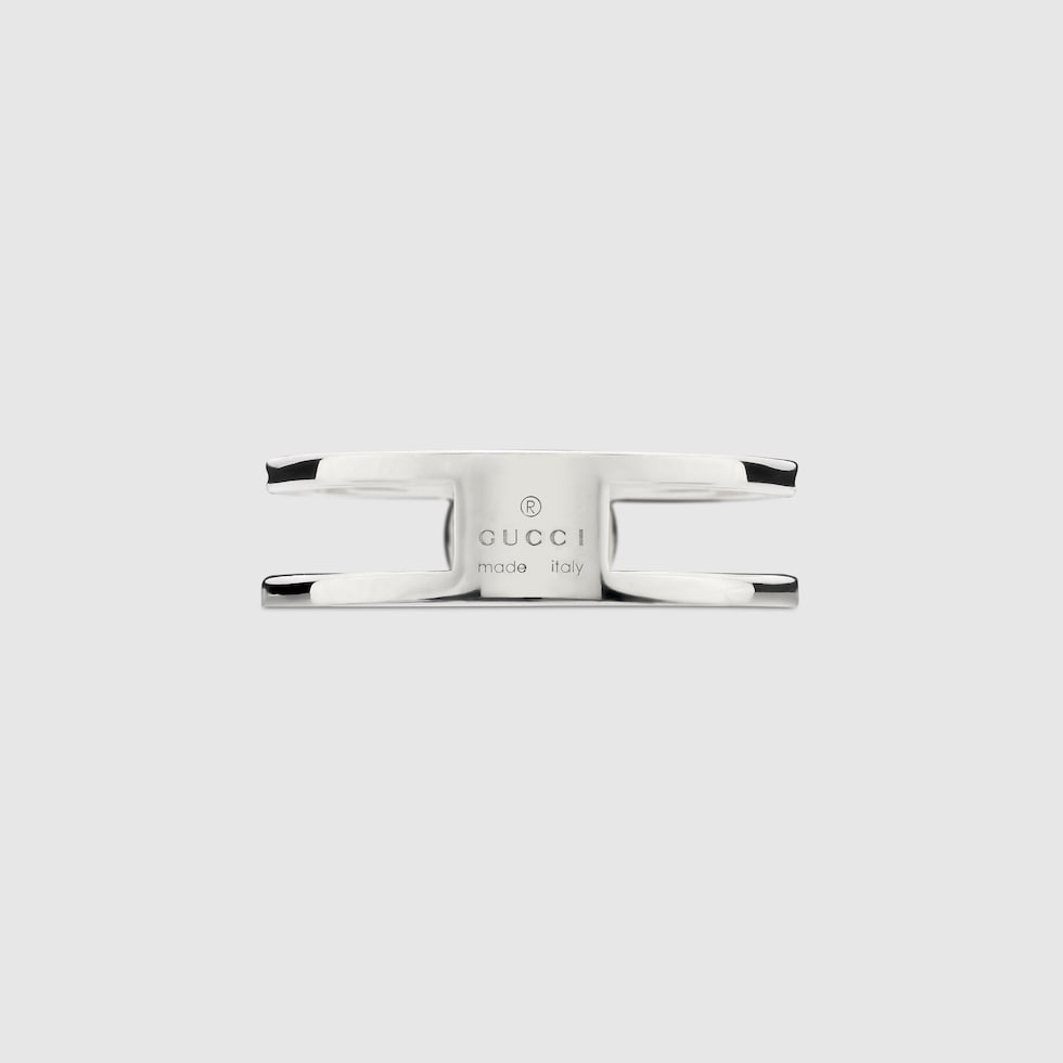 Gucci Interlocking ring in 925 sterling silver | GUCCI® US Gucci Interlocking ring in 925 sterling silver | GUCCI® US