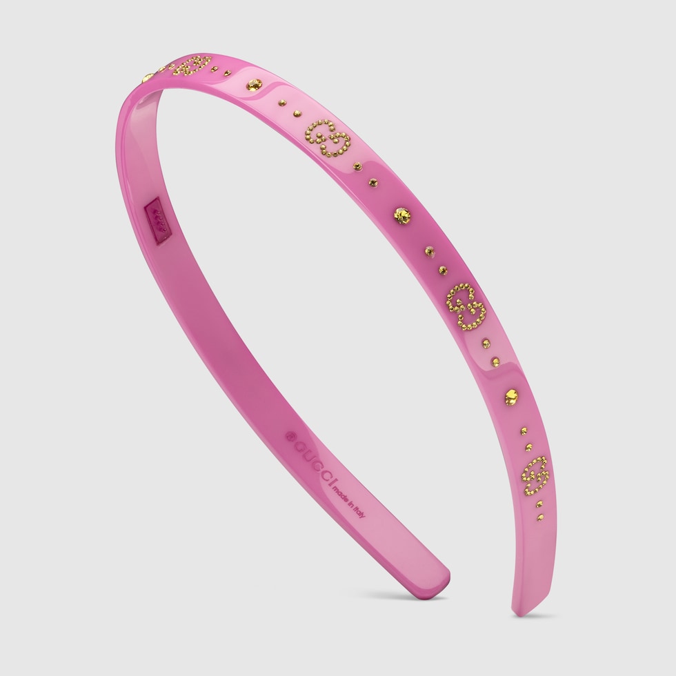 2024 NWT Gucci girls pink headband with logo