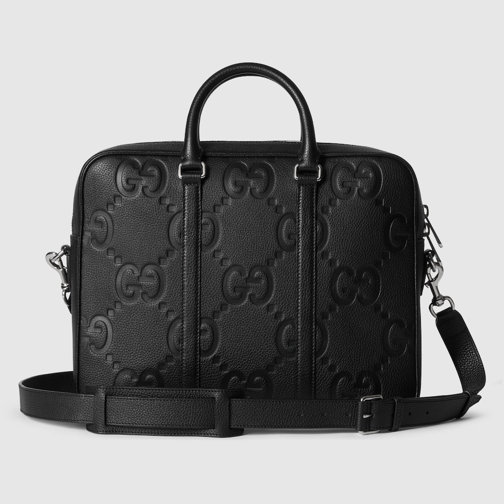 Portadocumenti con jumbo GG in tessuto GG nero GUCCI CH