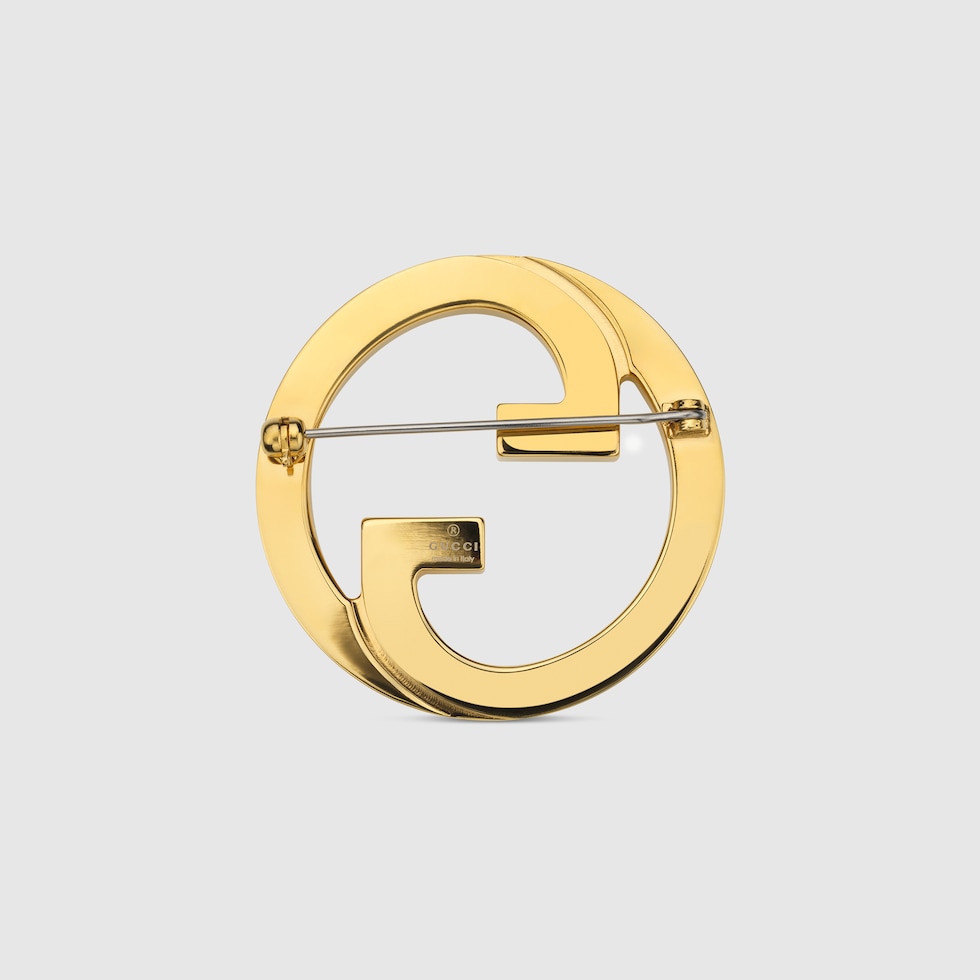 Gucci Blondie brooch in yellow gold-toned metal | GUCCI® US