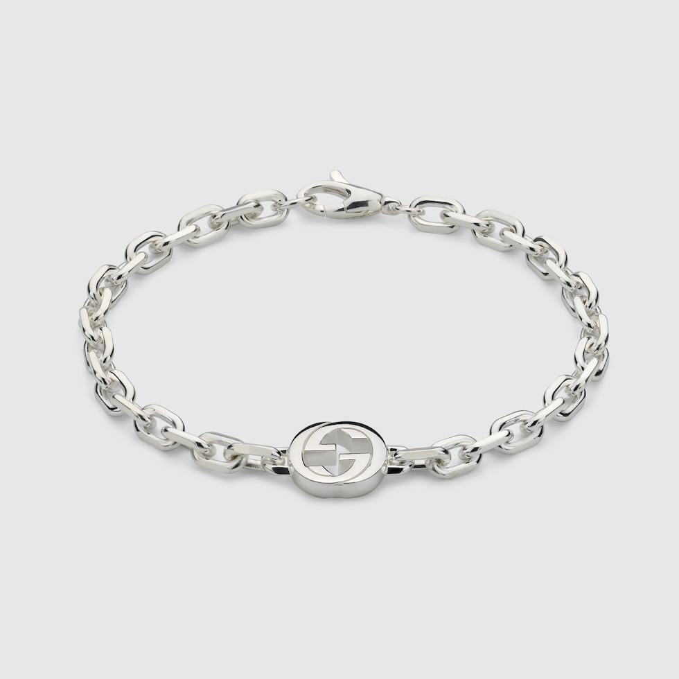 Gucci Interlocking chain bracelet in 925 sterling silver | GUCCI® US