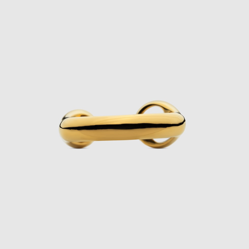 Gucci Blondie crystal ring in yellow gold-toned metal