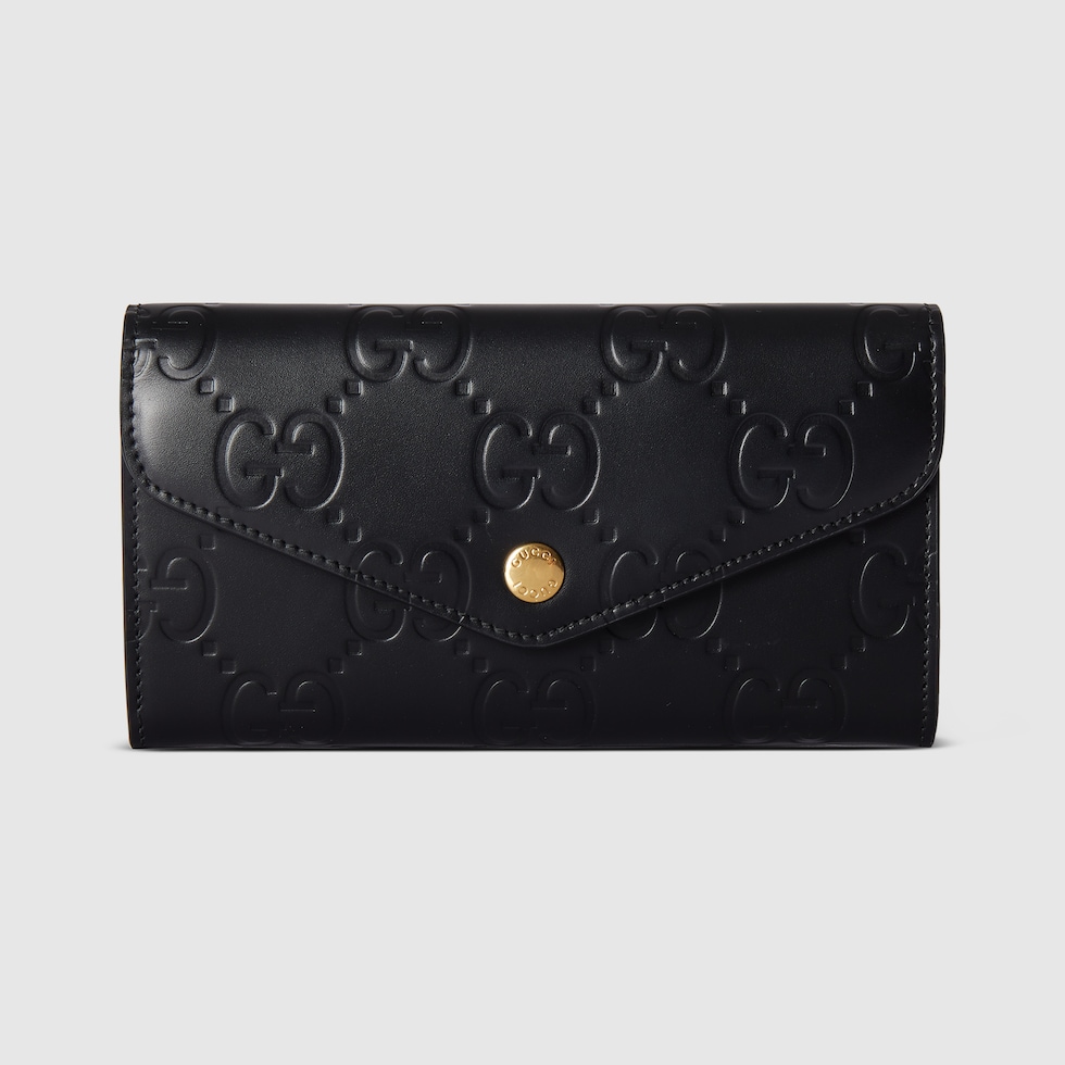 GG continental wallet in black GG leather GUCCI® US