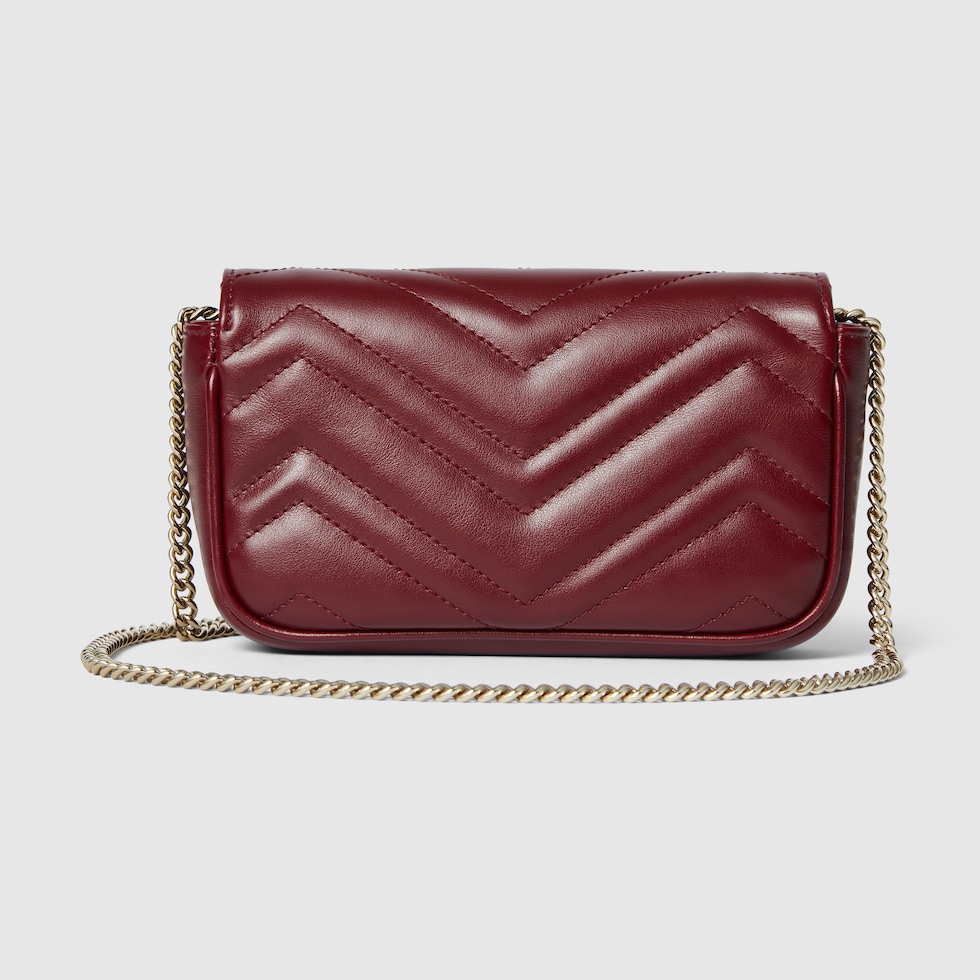 GG Marmont mini bag in Rosso Ancora red leather | GUCCI® US GG Marmont mini bag in Rosso Ancora red leather | GUCCI® US
