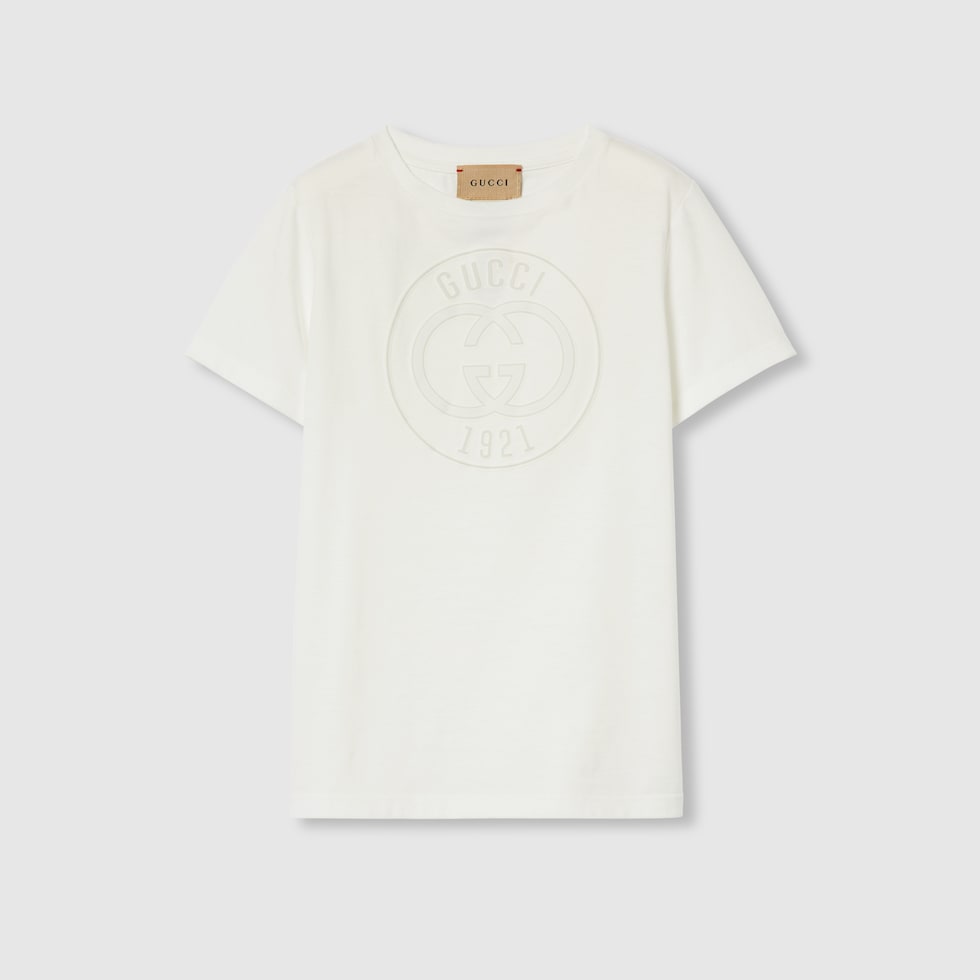 チルドレンズ〕プリント コットン Tシャツホワイト | GUCCI公式 