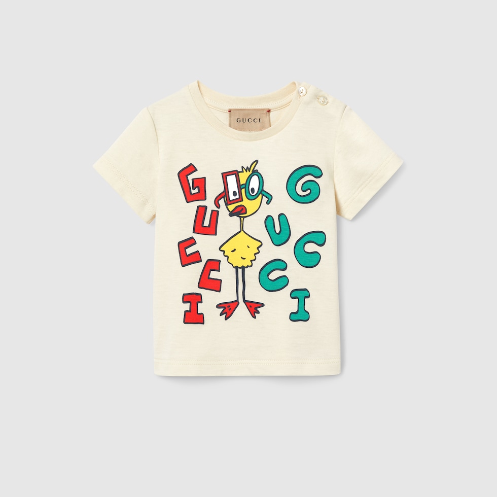 ベビー〕プリント コットン Tシャツホワイト | GUCCI公式