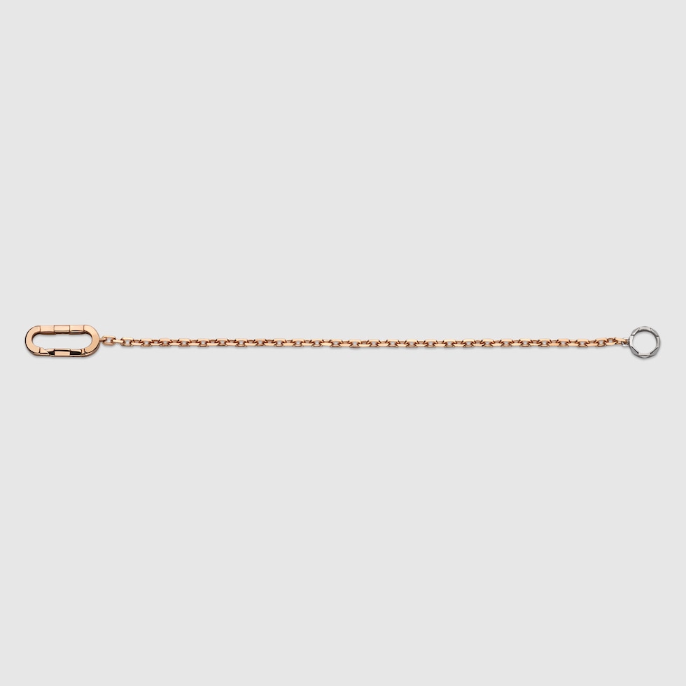 Bracciale Uomo E Donna Placcato Oro Rosa 18kt, Lunghezza Regolabile Con Estensore, Chiusura A Moschettone - 4