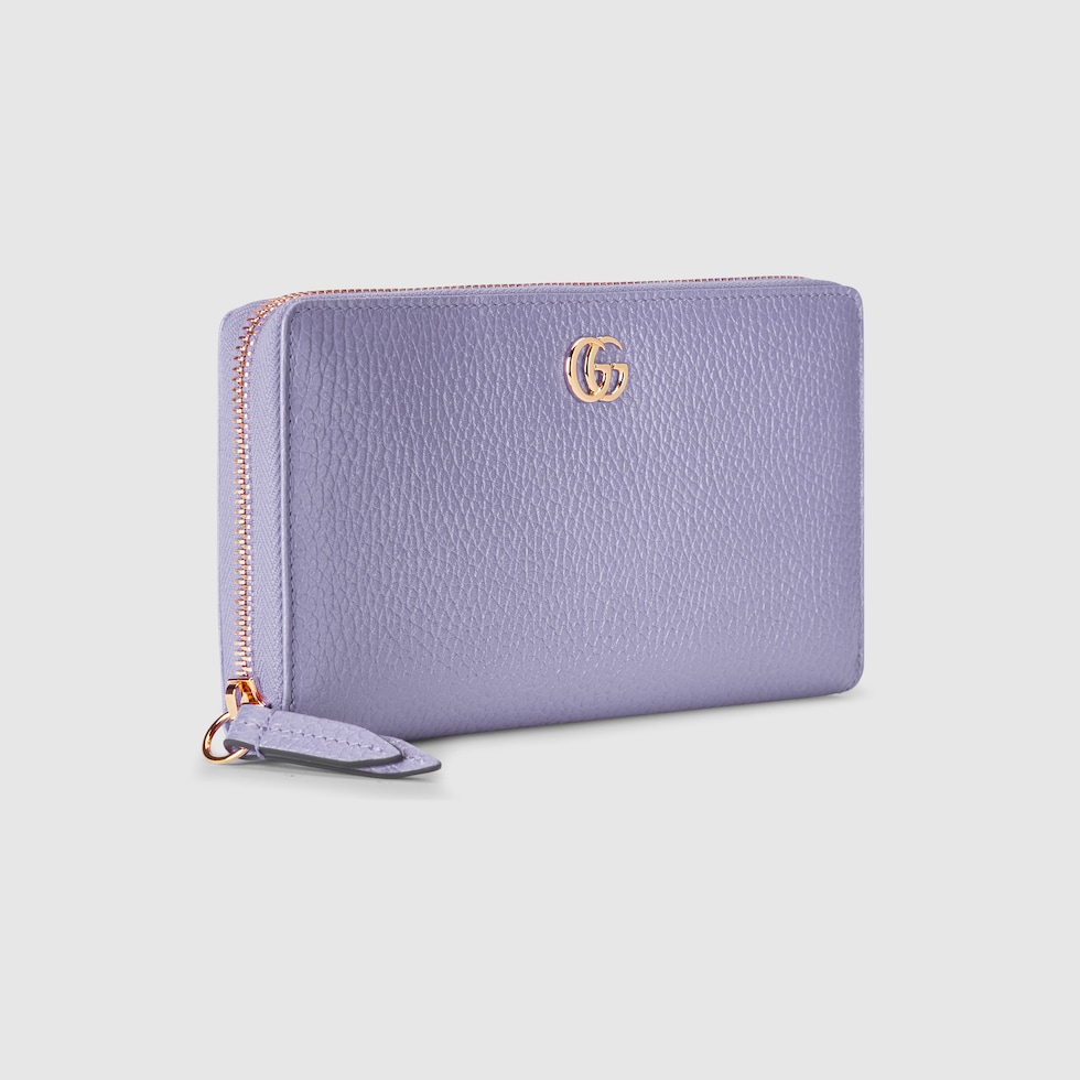 ダブルG ジップアラウンドウォレット ・ライラック レザー | GUCCI公式