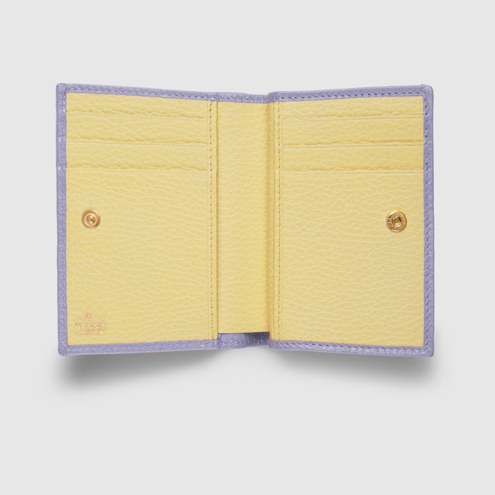 【新品未使用】GUCCI ダブルG バイカラー カードホルダー　ライラック 箱有 新品未使用】GUCCI ダブルG バイカラー カードホルダー