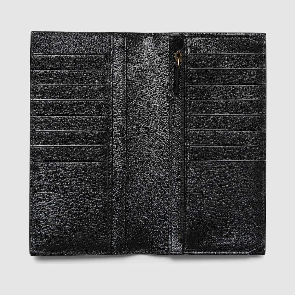 GUCCI ブラックレザー 財布 GUCCI ブラックレザー長財布