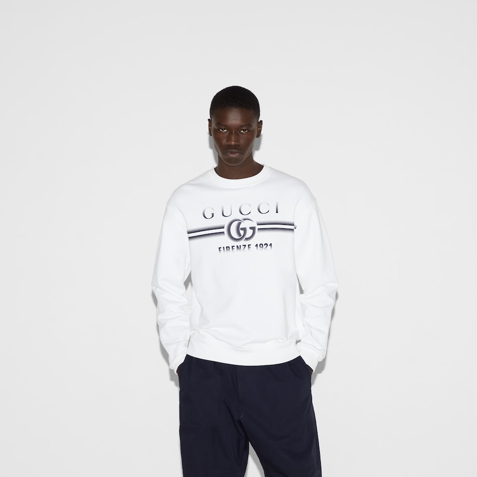 パーカー・フーディ Gucci White Cottons Sweatshirt Gucci Hoodie Size S: Exquisite Craftsmanship