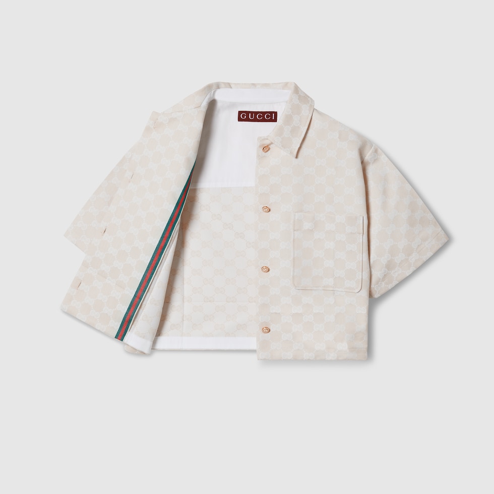 Tシャツ・カットソー GUCCI SS24 Oxford Shirt (772008ZAO7X 9011) GUCCI◇グッチ/Tシャツ/-/コットン/WHT/ロゴ