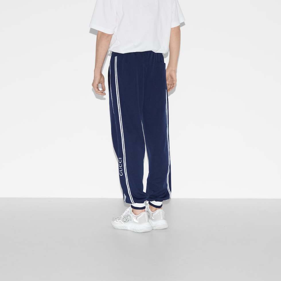 GUCCI ジョギングパンツ ブルー FW24/25 GUCCI グッチ 18SS 495697 Z79IA 国内正規品 ストライプ