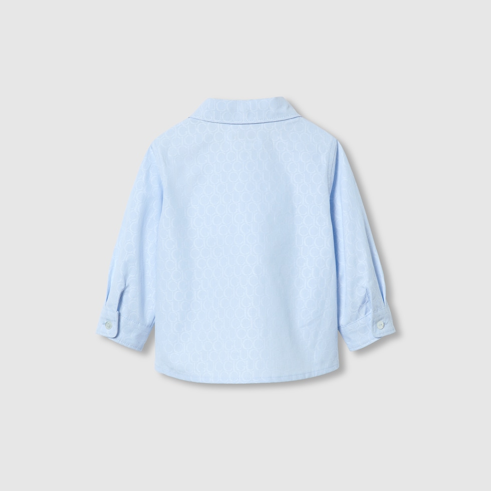 GUCCI Baby Cotton Shirt Size 24 Blue