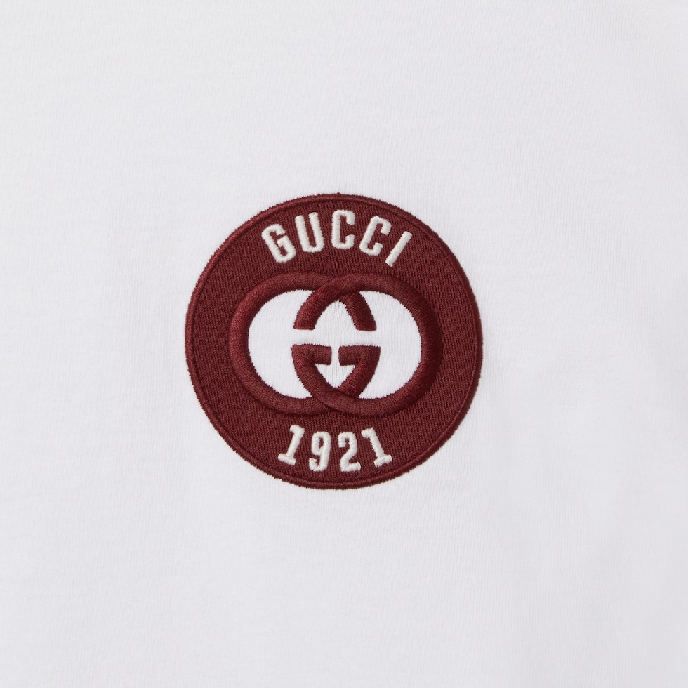 Cotton jersey T-shirt in white | GUCCI® US