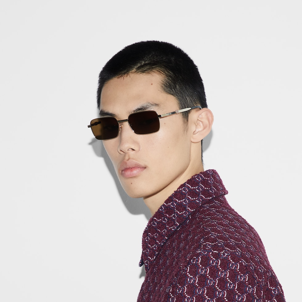 Rectangular-frame sunglasses