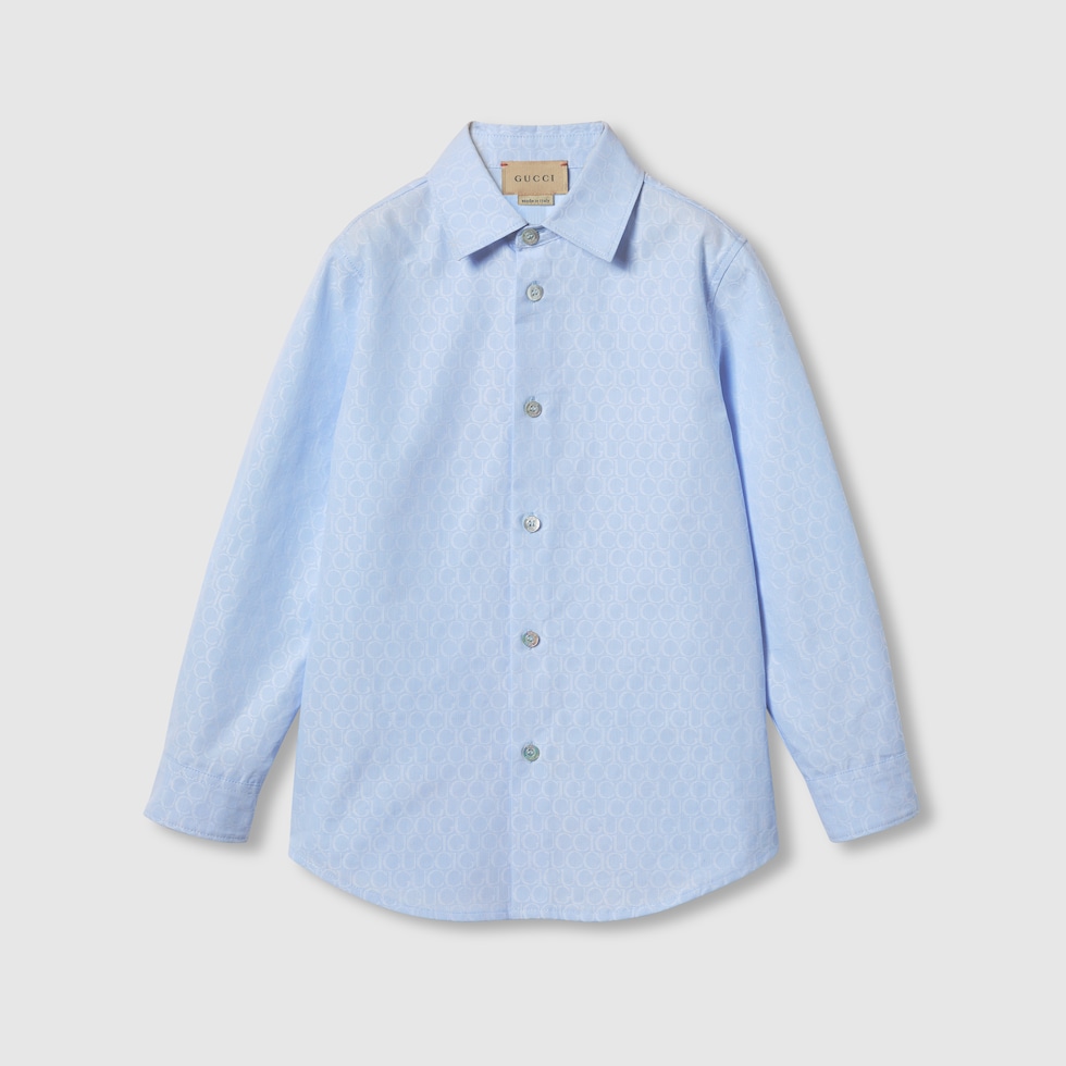 チルドレンズ〕GUCCI コットン シャツライトブルー | GUCCI公式