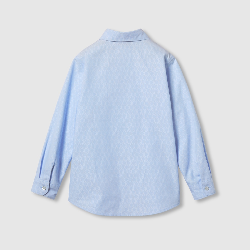 チルドレンズ〕GUCCI コットン シャツライトブルー | GUCCI公式