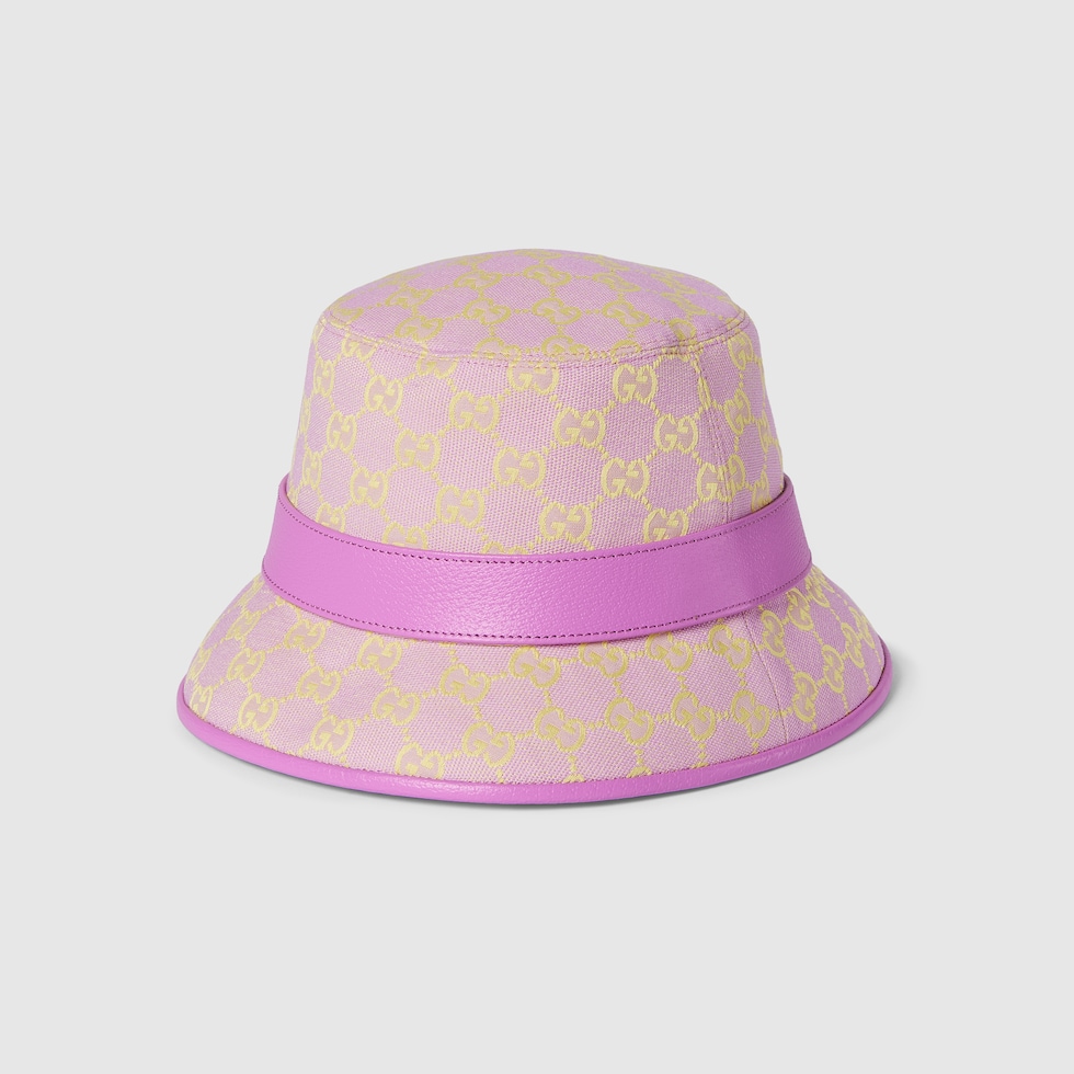 Yellow gucci bucket hat sale