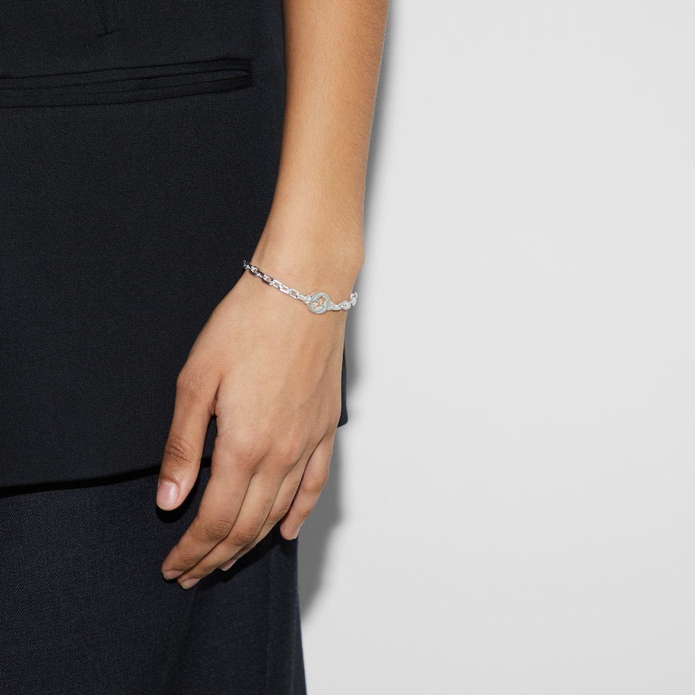 Gucci Interlocking bracelet in 925 sterling silver | GUCCI® US Gucci Interlocking bracelet in 925 sterling silver | GUCCI® US
