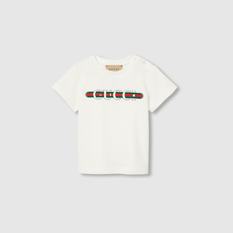 ネットで注文 Baby US GUCCI® | white in T-shirt cotton printed トップス
