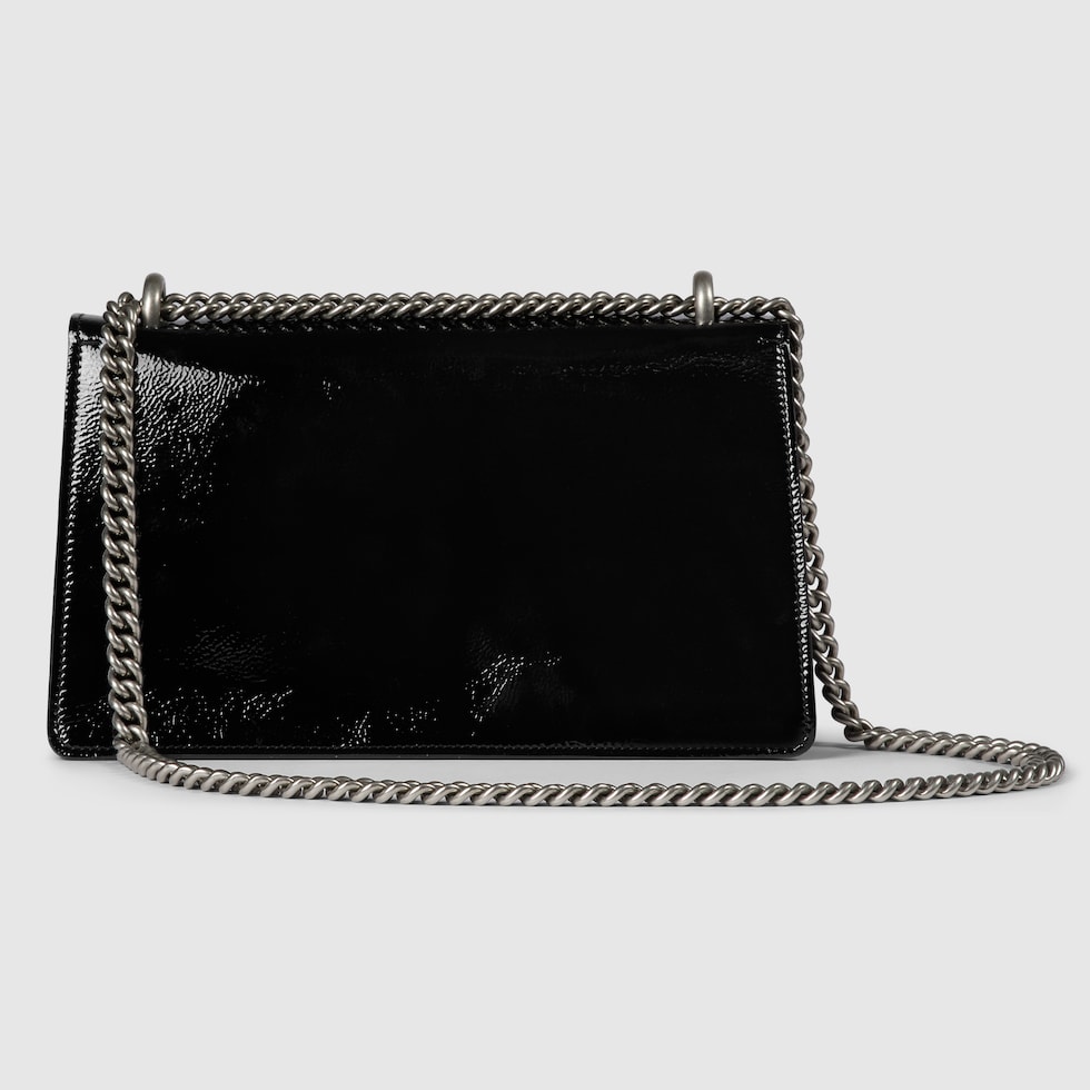 DIONYSUS PATENT レザーショルダーバッグ Dionysus mini bag in black patent leather | GUCCI® US